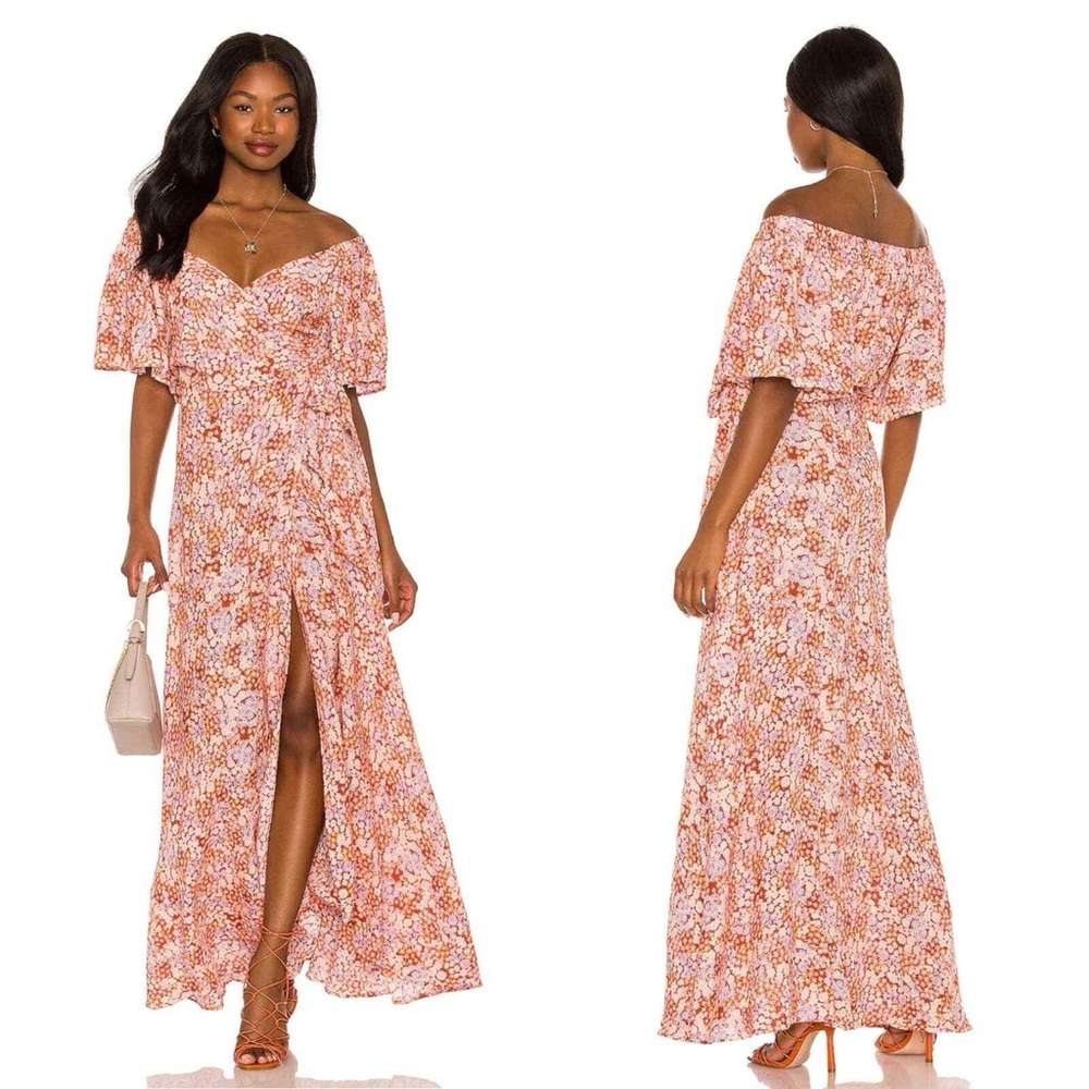 NWT L*Space Revolve Panama Maxi Wrap Floral Cover Up Dress Womens XS - Picture 1 of 7